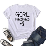 Boy Mama T Shirt Girl Mama Printed Short Sleeve round Neck T-shirt