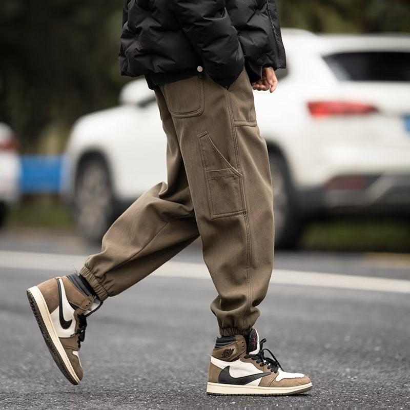 Men Cargo Pants Overalls Men's Spring and Autumn Loose Trendy Casual Pants Fashion