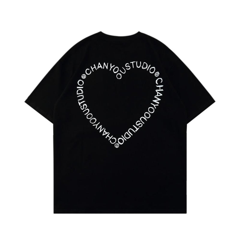 Men T Shirt Summer Casual Tops Cartoon Bear Printed Short Sleeve T-shirt Men's round Neck Half Sleeve Street Fashion Loose