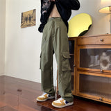 Men Cargo Pants Spring and Autumn Loose Cargo Casual Trousers
