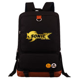 Sonic Backpack Golden Game Sonic School Bag for Teenagers