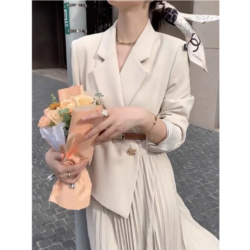 Work Dresses for Teachers Dress Stitching Autumn Fashion Suit Long Skirt