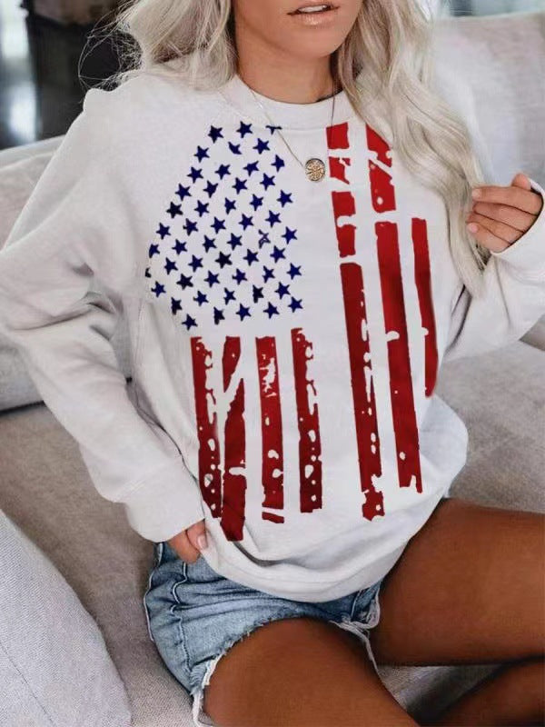 American Hoodies Printed Raglan Round Neck