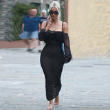 Music Festivals Rave Outfits Dress Summer Sexy See-through Slim-Fit Sheath Dress