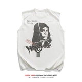 Men Vest Sleeveless Vest Men's Summer Loose Leisure Sports