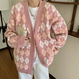 Preppy Aesthetic Outfits Spring and Autumn Loose and Lazy Style Sweater Coat Female Cardigan Top