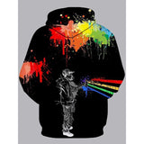 Drippy Hoodies Long Sleeve Patch Pocket Casual Loose 3D Hoodie