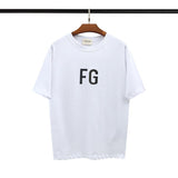 Fog Essentials Tshirts Fog Fear Of God Rich FG Colorful Reflective Printed Men's and Women's Loose Short-Sleeved T-shirt
