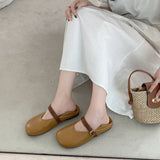 Nude Pumps Block Heel Summer Leather Shoes