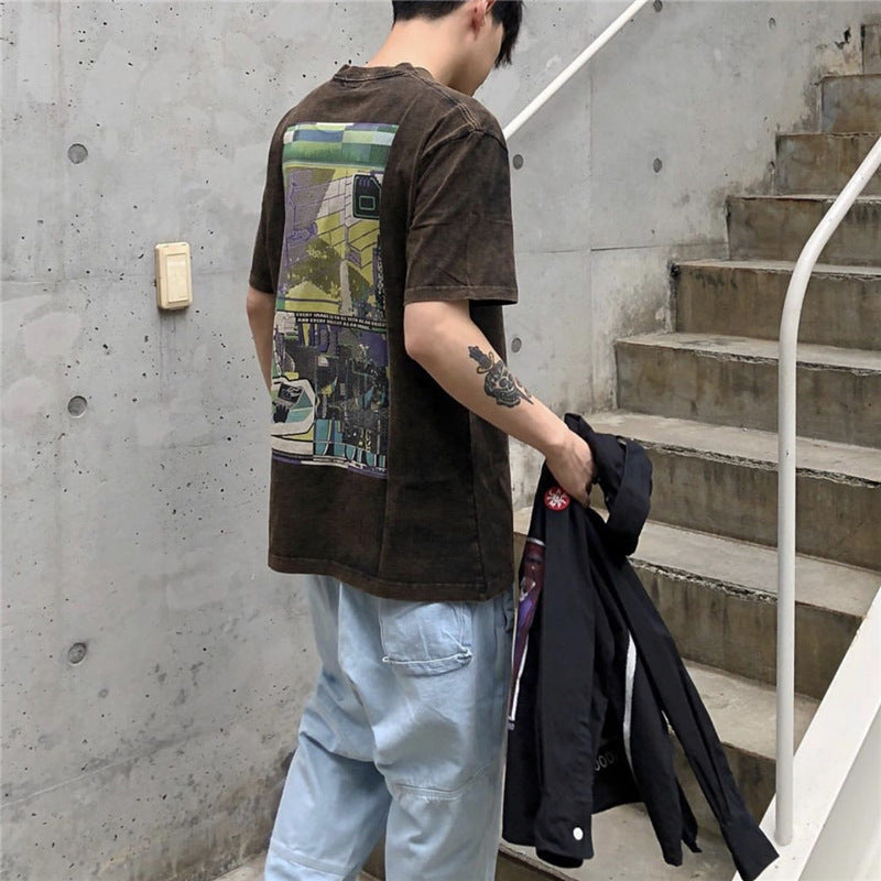 Cavempt Ce Life Steam Wave Abstract Figure Men and Women Short Sleeve