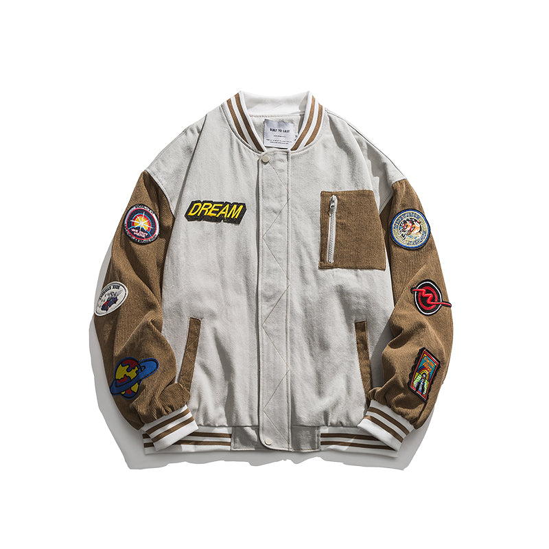 Letterman Jacket Outfit Senior Jackets Varsity Baseball Coat Spring and Autumn Ball Uniform