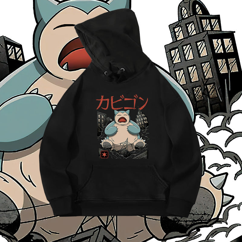 Men and Women Pokemon Pikachu Hoodie Pokémon Snorlax Hooded Sweater