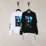 Off White Sweatshirts Long Sleeve round Neck Neck Sweater Autumn and Winter Pattern Series round Neck Pullover Long Sleeve
