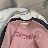 Diana Harvard Sweatshirt Raglan Sleeve Letter Printed Crew Neck Sweatshirt Female