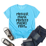 Boy Mama T Shirt Mother Mama Mother Printed Short Sleeve T-shirt