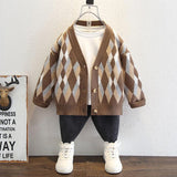 Toddler Boys Jackets Boys' Cardigan Sweater outside Children