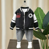 Toddler Boys Jackets Boy's Autumn Coat Children's Baseball Uniform