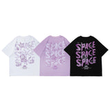 Man Tees Painting Letter Pattern Short Sleeve T-shirt