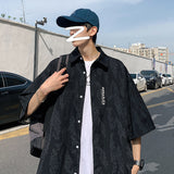 Men's Shirts Summer Men's Casual Oversized Short Sleeve Shirt Loose