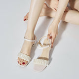 Nude Wide Fit Block Heels