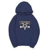 Thrasher Hoodie Hooded Sweater Loose Flame Sweater for Men