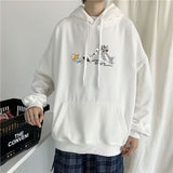Tom and Jerry Hoodie Fall/Winter Fleece Printed Sweaters Menswear