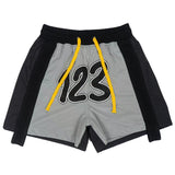 Rrr123 Shorts Fog Drawstring Embroidered Mesh Breathable Workout Shorts