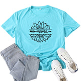 Boy Mama T Shirt Sunflower Mama Printed T-shirt