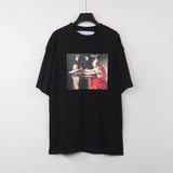 Off White T Shirt Short Sleeve Casual Large Size Fashion Tshirt Men's Clothing Owt Women Tops