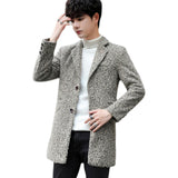 Men's Autumn Winter Coat Lapel Lamb Wool Coat