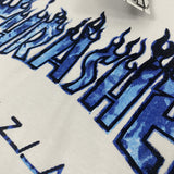 Thrasher T Shirt Classic Flame Blue Ghost Print round Neck Loose Couple