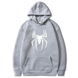 Men Spider Hoodie Spider-Man Pattern Printed Fleece Hoodie