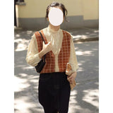 Preppy Aesthetic Outfits Plaid Knit