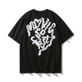 Men's T Shirt Summer Casual Tops Cartoon Bear Printed Short Sleeve T-shirt Men's I round Neck Half Sleeve Street Fashion Loose Half Sleeve