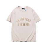 Fog T Shirt Spring/Summer Baseball Letter Crew Neck Pullover Men's and Women's Same Style Short Sleeve Fear Of God