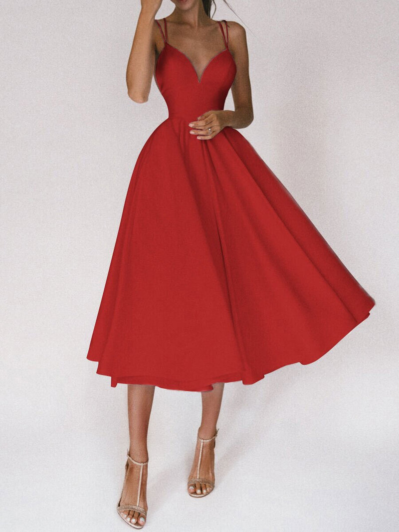 Semi Formal Dresses for Wedding Spring and Summer Sexy Large Swing Dress