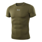 Tactics Style T Shirt For Men Outdoor Tactics T-shirt Stretch Short Sleeve Military Fan T-shirt