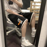 Summer Men Shorts Summer Men's Cropped Pants Straight Loose