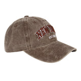 Yankee Baseball Cap Letter Embroidered Baseball Cap Trendy Denim Washed Peaked Cap for Men and Women