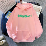 Slogan Graphic Hoodie Cartoon Print Top Coat