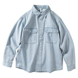 Denim Shirts Men's Long Sleeve Loose Casual Jacket
