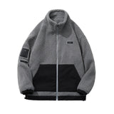 Men's Autumn Winter Coat Stand Collar Color Matching Cotton-Padded Coat