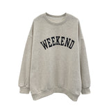 Diana Harvard Sweatshirt round Neck Pullover Alphabet plus Velvet Sweater Sheep