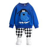 Toddler Boys Sweater Boys' Suit Spring and Autumn Sweater Two-Piece Set