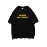 Men's T-shirt Trendy Letter Short-Sleeved T-shirt Baby Boy and Girl Summer Cotton Loose Crew Neck Casual T-shirt Tee