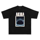 Akira T Shirt Vintage Japanese Cartoon Illustration Printed Short Sleeve T-shirt