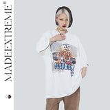 Blackair T Shirt Tiger Print Loose round Neck T-shirt