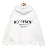 Present Hoodie Print Velvet Padded Hooded Sweatshirt Loose Casual Couple Autumn and Winter