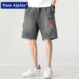 Nasa Shorts Denim Shorts Boys Summer Trendy Student Straight Pants