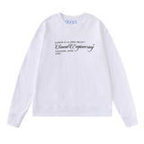 Off White Long Sleeve round Neck Neck Sweater for Men and Women